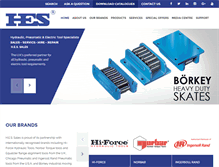 Tablet Screenshot of hes-sales.com